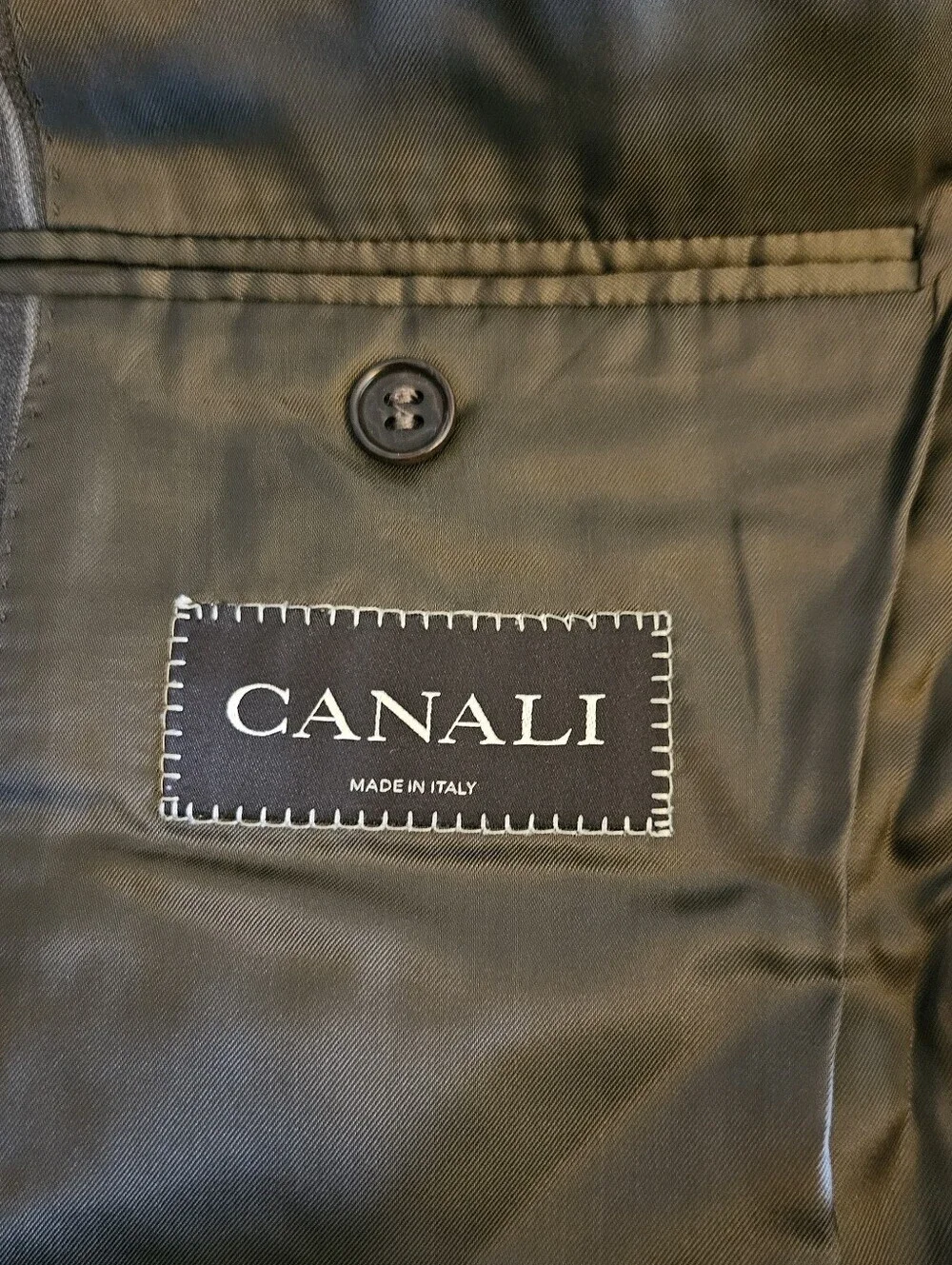 Canali Suit Jacket Brown Pinstripe Striped Blazer Sport Jacket 42R Pure Wool